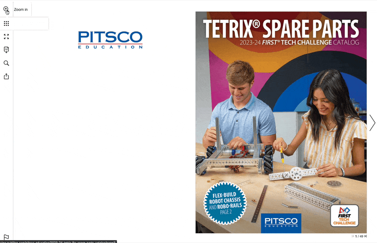 TETRIX FTC Spare Parts catalog animation